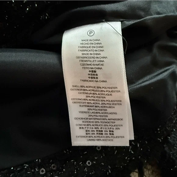 Michael Kors black sequin tweed blazer jacket - Picture 8 of 9